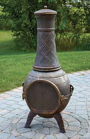 Clay or cast-iron chimineas add a little warmth and style to your outdoor living space.