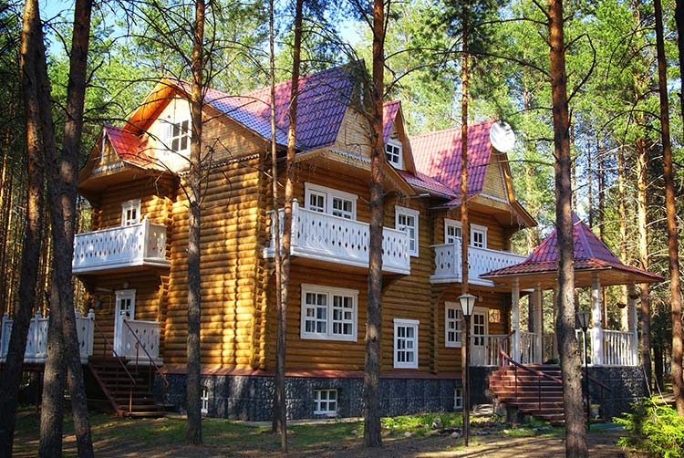 Big cabin in woods